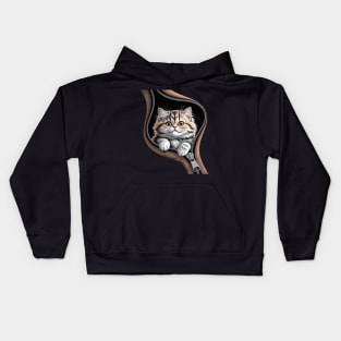 British Longhair Cat Zipper Cats Cute Kitty Lover Gift Kids Hoodie